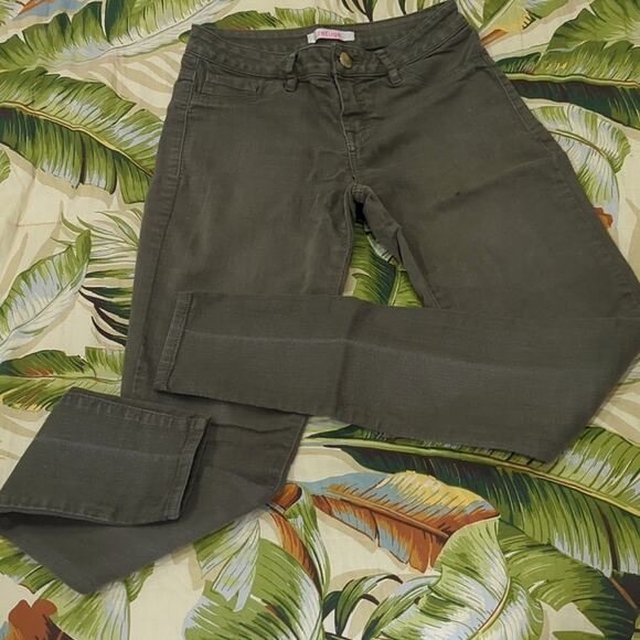 refuge Denim - Refuge Forever 21 Olive Green Skinny Jeggings Low Rise Pants Women's Size 2